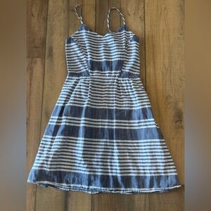 Old Navy Blue and White Striped XS Dress